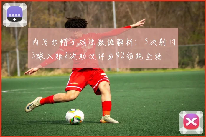 内马尔帽子戏法数据解析：5次射门3球入账2次助攻评分92领跑全场